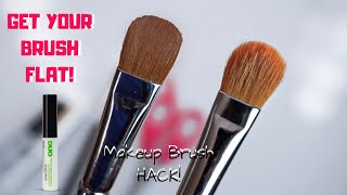 HOW TO : Get Your Brush FLAT For The Perfect Cut Crease (TAKES 5 MINS) | Makeup Brush Hack