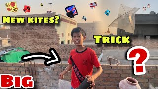 New homemade bog kite flying puri dor badha di 😱 New trick to cut all kites