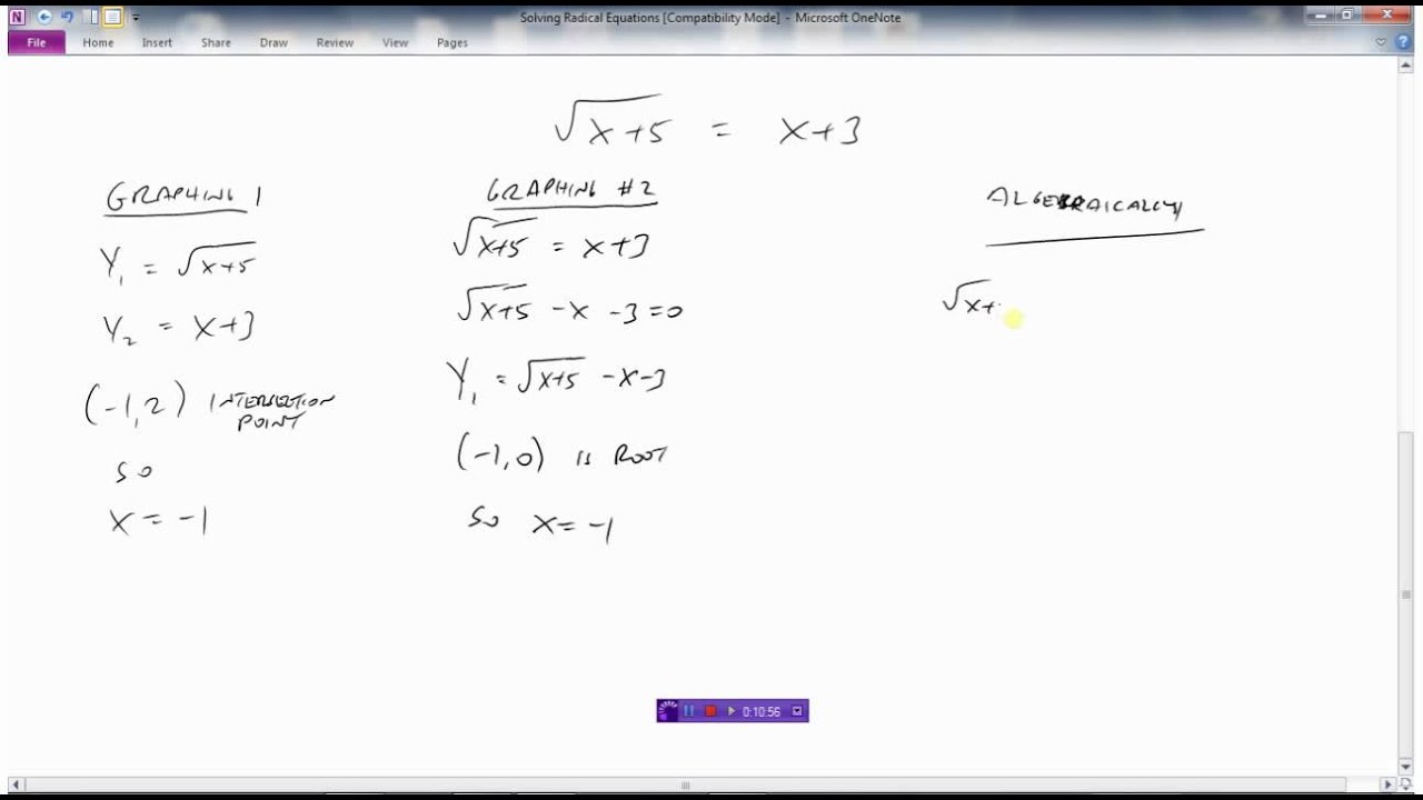 Solving Radical Equations - YouTube
