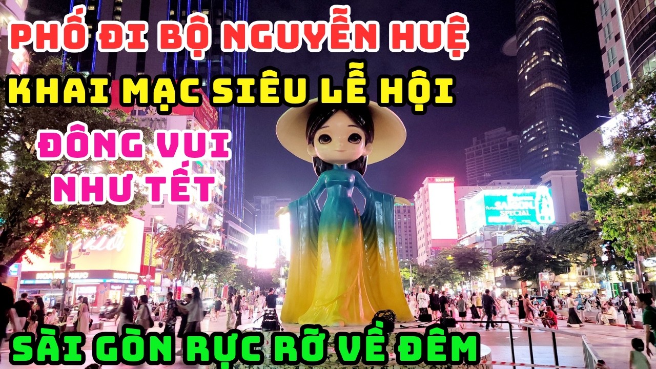 TRỰC TIẾP! ĐÊM 16 TẾT PHỐ ĐI BỘ NGUYỄN HUỆ RẦN RẦN SIÊU LỄ HỘI ĐẦU NĂM MỚI, SÀI GÒN RỰC RỠ VỀ ĐÊM
