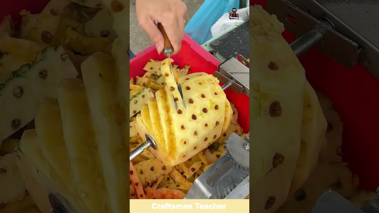 Pineapple Carving Process! 