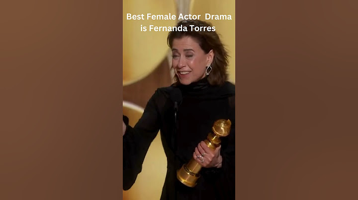 Best Female Actor Drama is Fernanda Torres# #goldenglobes #FernandaTorres