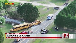 Students injured in school bus crash in Johnston County, district say