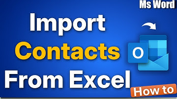 Contacten importeren uit Excel in Outlook