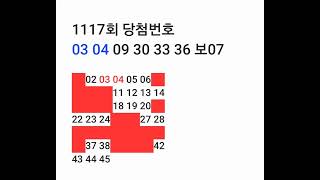 1117회 로또 당첨번호