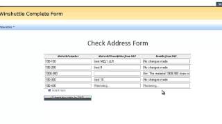 Table to SAP in a form