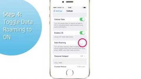 iPhone 5S: Turn on/off data roaming