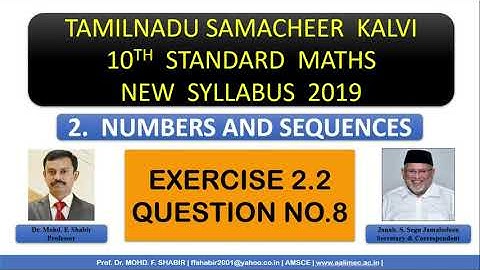 CLASS 10 MATHS | TN Samacheer Kalvi | EXERCISE 2.2 |QUESTION NO.8| FUNDAMENTAL THEOREM OF ARITHMETIC