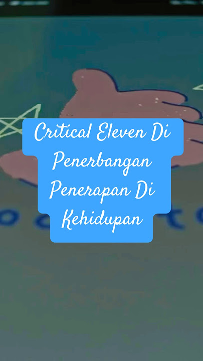 Critical Eleven dalam Hidup: Awal & Akhir yang Menentukan #upgradediri #mindset #shorts