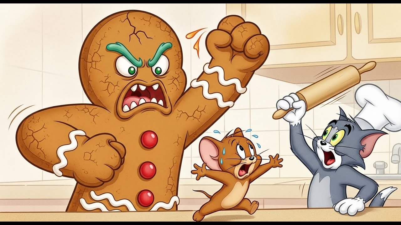 Jerry and the Giant Gingerbread Man🥳! Part 1| Tom & Jerry | 