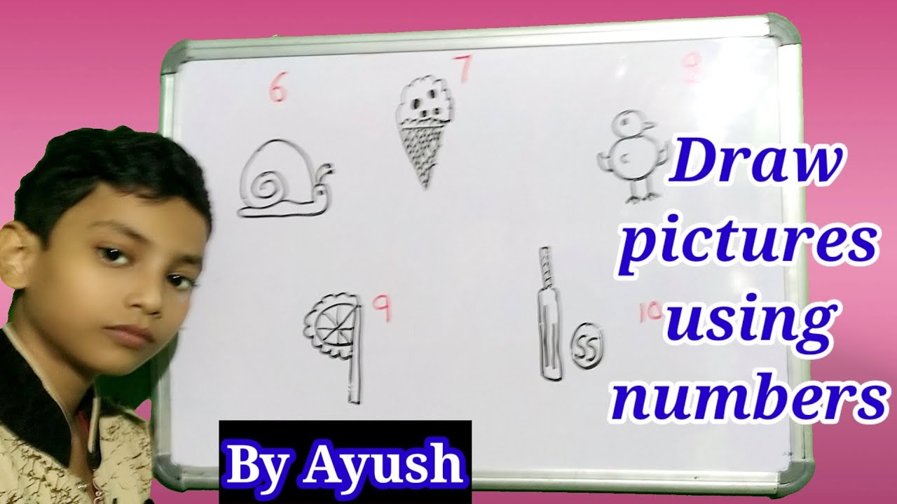 Draw anything from numbers// drawing with numbers// kids drawing// By ...