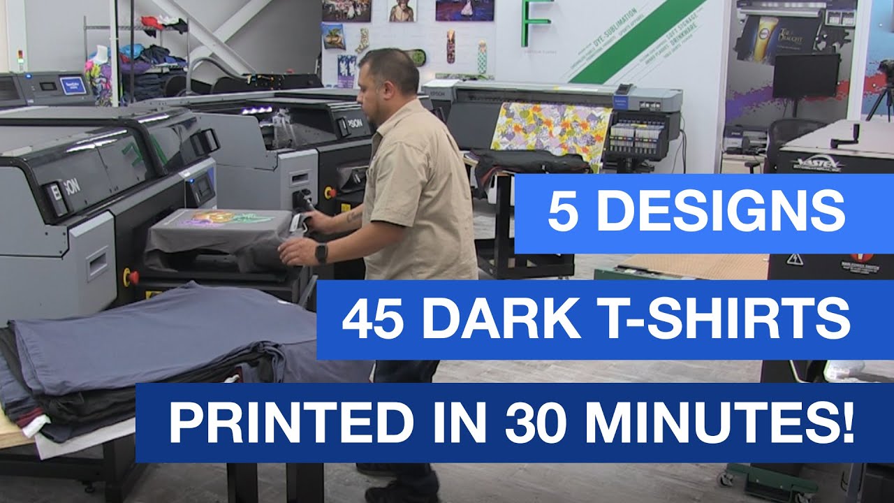 Epson F3070 Industrial DTG Printer At Breakthrough Price. Now With Barcode Automation YouTube