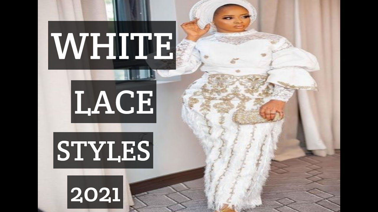 White lace styles|| Bubu, long and Short gowns|| Asheobi, owambe and casual  gowns - YouTube