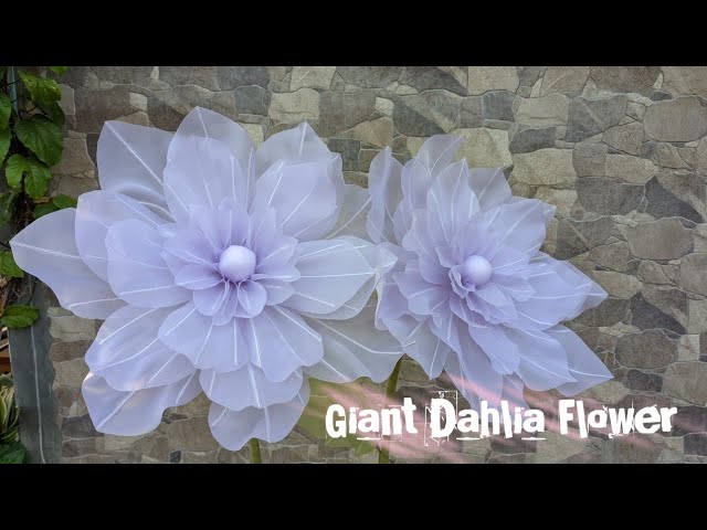 DIY Giant Organza Flower, Dahlia Flower class=