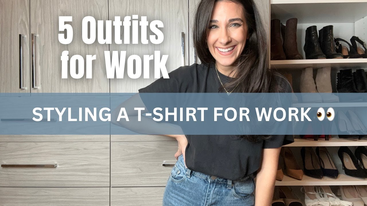 5 work outfit ideas 2024 | How to style a tshirt for work 5 work outfit ideas 2024 | How to style a tshirt for work
