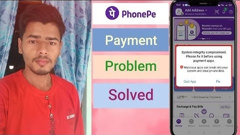 System integrity compromised please fix it before using payment apps  #manojdey #1000subscriber