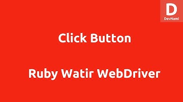 Click Button using Watir WebDriver