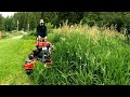 Helped my wifes friend mow her overgrown grass that was taller than me