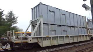 #3291 CSX D765-09 Loaded Double Stack trash train