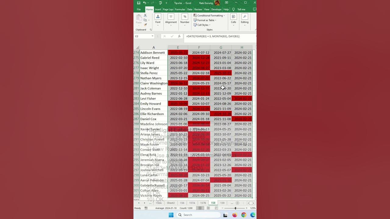 how-to-highlight-latest-date-on-another-column-excel-tips-and-tricks