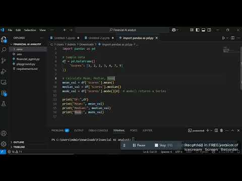Mean vs Median vs Mode Explained in 60 Sec | Python Example | #shorts
