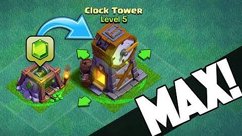 UPGRADING NEW CLOCK TOWER TO MAX IN CLASH OF CLANS + BUILDER