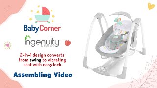 ingenuity Power Adapt convertme swing-2-seat portable swing assembling video #@youtube #500subs