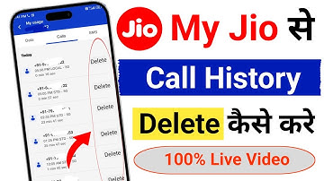 my jio App se call history Kaise delete kare | jio call history Kaise delete Kare .