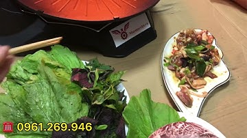 Review bếp nướng BBQ không khói tự xoay 360 độ VM B1390