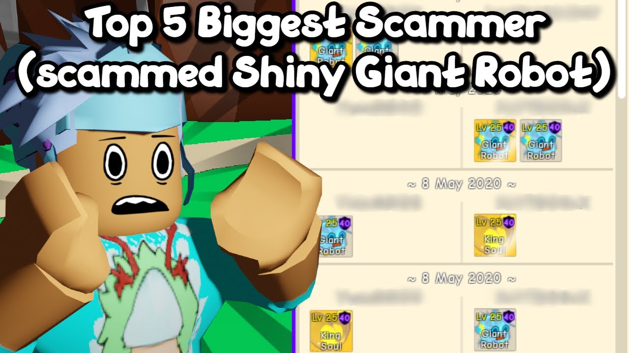 Roblox Bgs Top 5 Scammer Scammed Shiny Giant Robot And Huge Secret Pet Giveaway Bubble Gum Sim - mrpanda roblox