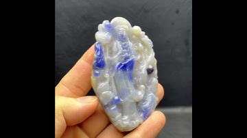 Mặt Quan Thế Âm Bồ Tát - Sapphire Xanh Hero + Trắng  #MSP-210721-01