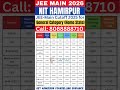NIT Hamirpur JEE-Main Cutoff 2025 for General Category (Home State) #jeemain2026 #marksvspercentile