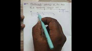 electrostatic potential at the axis of a uniformly charged rod