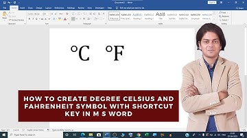How to create degree Celsius and Fahrenheit symbol with shortcut key in m s word