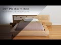 Diy modern plywood platform bed part 1  frame  nightstand build  woodworking