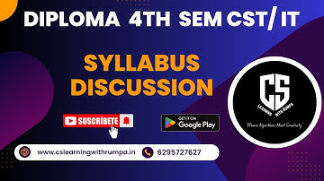 Diploma 4th Sem CST / IT Syllabus Discussion _By CS Learning with Rumpa #wbscte #cst  #polytechnic