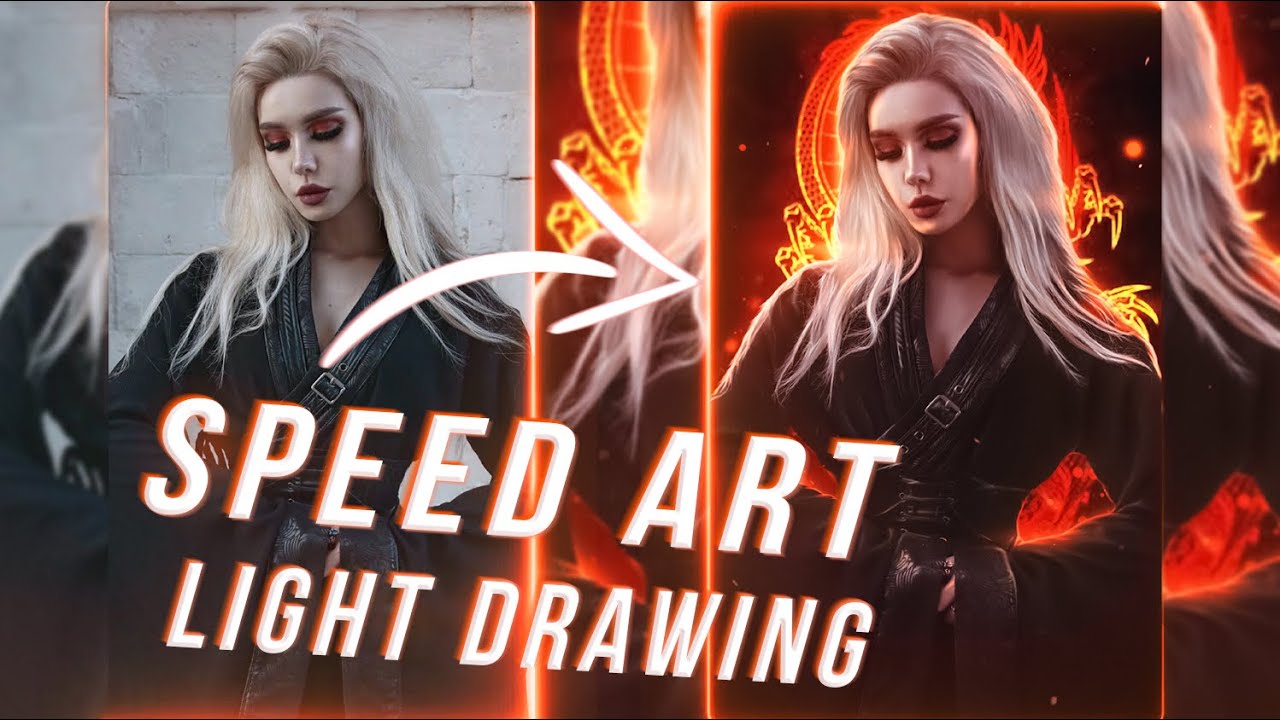 True Light Draw Speed Art | Light Drawing - YouTube