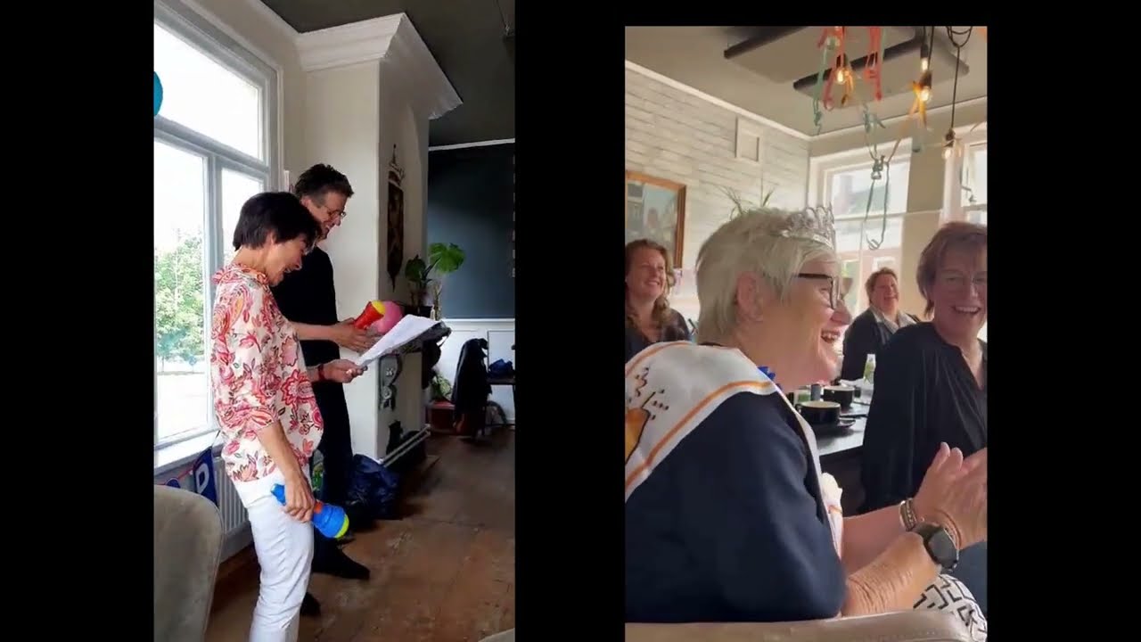 Afscheid bij het Friese land met collega's movie