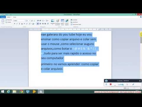 Vídeo: Como Copiar Texto Sem Um Mouse