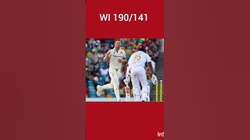 australia hammered WI by 159 runs#wi 190/141#australia 180/341#short
