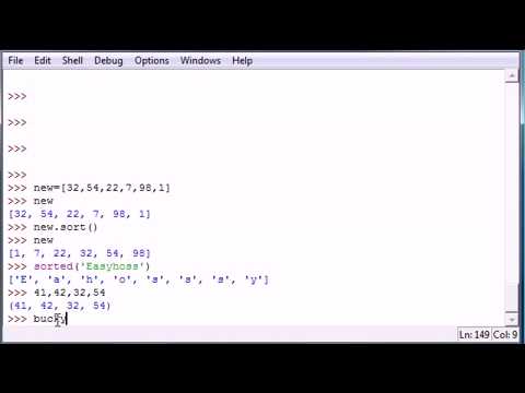 Python Programming Tutorial   16   Sort and Tuples