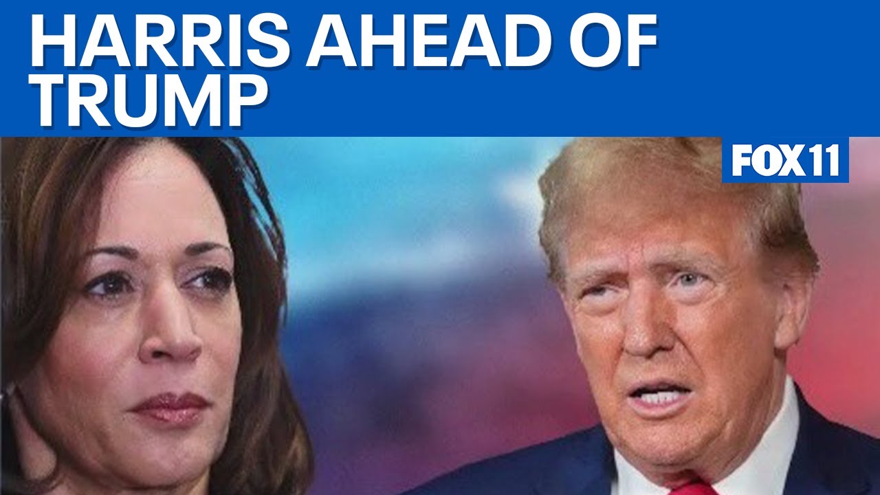 Harris ahead of Trump in 3 key swing states - YouTube