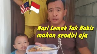 MAKAN SISA NASI LEMAK MALAYSIA!!!SEDAPP BANGET GUYSSS