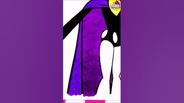 Teen Titans Go! Raven and Beast Boy Colouring Page - SETC #shorts