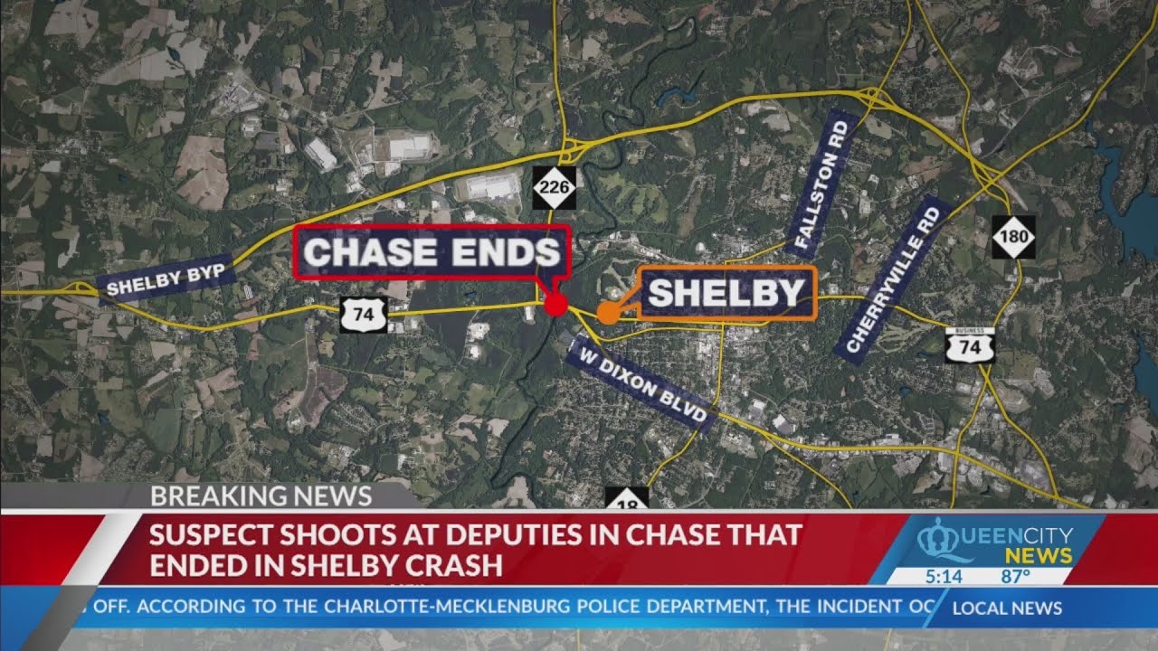Shots fired at law enforcement in Shelby after chase ends in crash ...