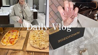 vlog：学生アパレル店員の2日間♡セルフネイル・zozo購入品・誕プレラッピング?