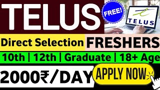 Work From Home Jobs 2023 Telus Hiring Freshers Remote Jobs Online Jobs at Home WFH Jobs 2023