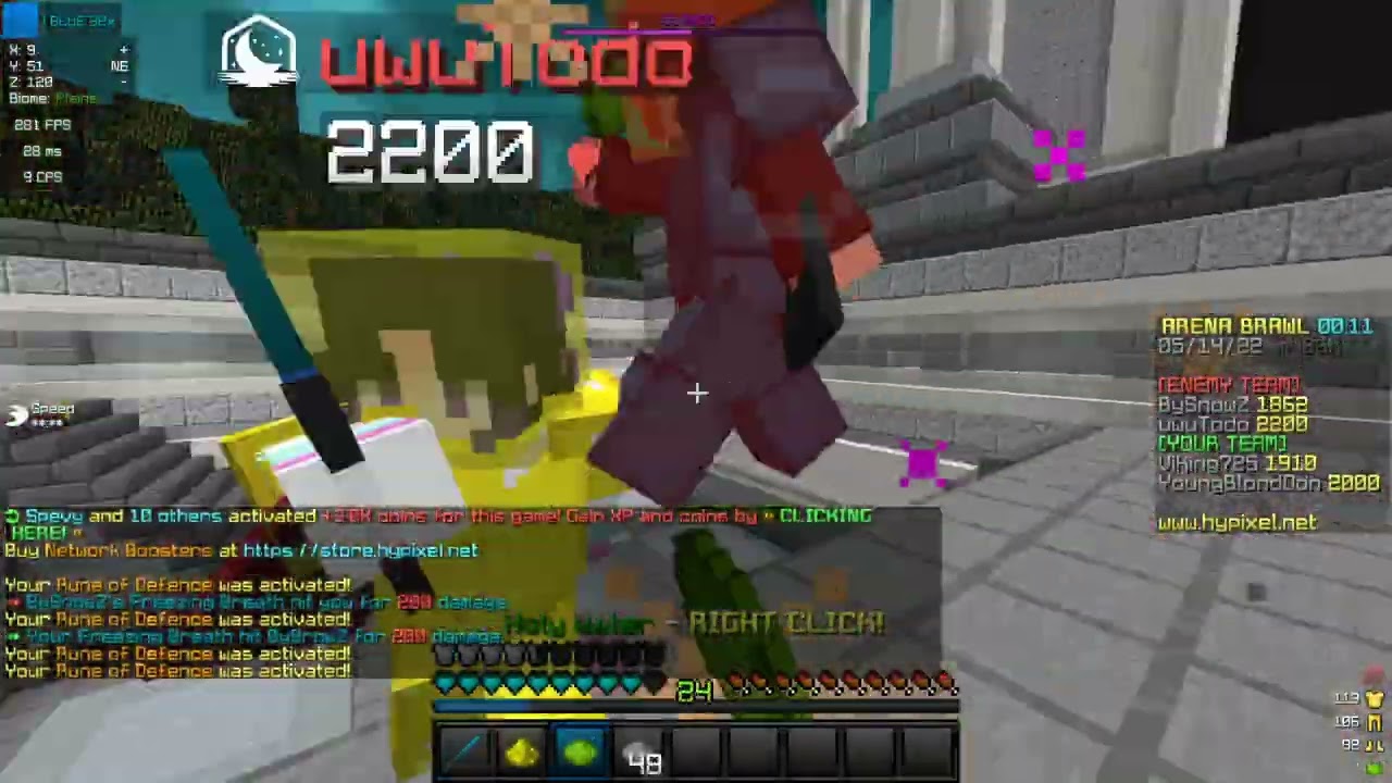 Hypixel 2v2 Arena Brawl with YoungBlondDon | Stumpathan chasing arc #52