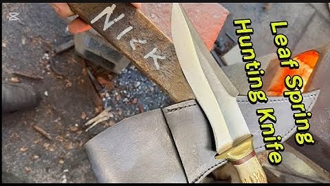 Leaf spring 🍂 hunting knife🔪 making. #viral #newvideo #viralvideo #knifemaking 