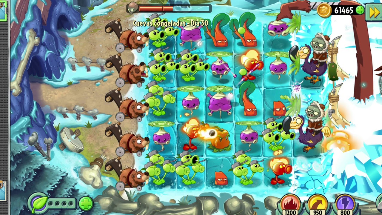 Plantas vs zombie contra dr zombos cuevas congeladas - YouTube